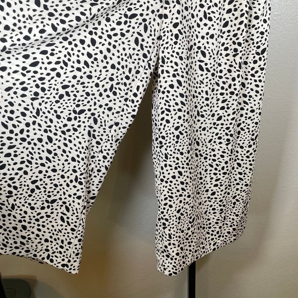 NEW Zara Women's Med Wide Leg Culottes Pants‎ Spotted Print High Waist Trousers - Picture 5 of 9